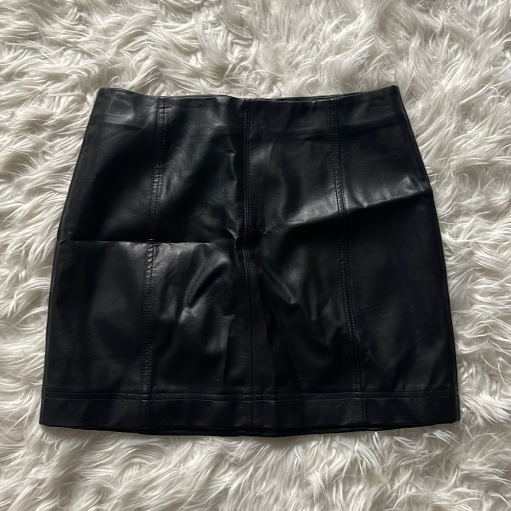 Black Pleather Skirt